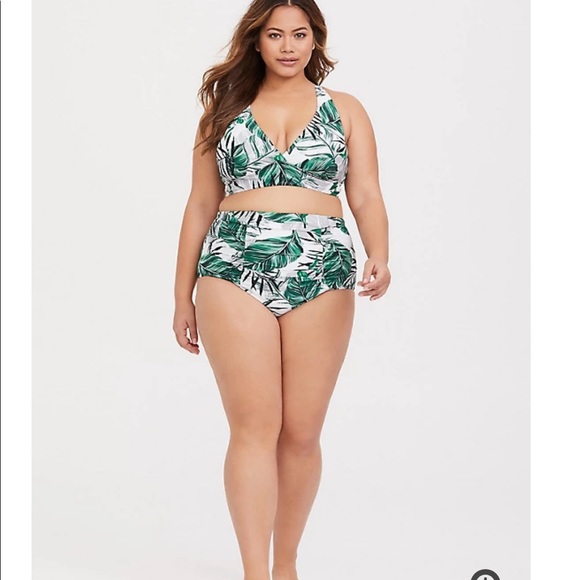 Torrid white palm two piece